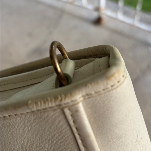 White/bone Vintage Coach convertible clutch shoulder bag - Picture 9 of 16
